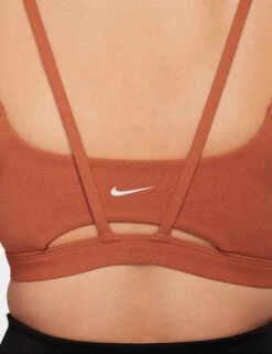 Nike Zenvy Strappy Sports Bra - Burnt Sunrise/White -The Sports Edit Store nike zenvy strappy sports bra burnt sunrise white do6608 825 3