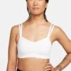 Nike Zenvy Strappy Sports Bra - White -The Sports Edit Store nike zenvy strappy sports bra white do6608 100 1