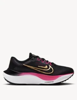 Nike Zoom Fly 5 Running Shoes - Black/White/Fireberry/Metallic Gold