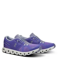On Running Cloud 5 - Blueberry/Feather All-Day Performance Shoe -The Sports Edit Store on running shoes womens cloud 5 blueberry feather 6