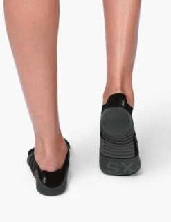 On Running Low Sock in Black/Shadow - Performance Running Essentials -The Sports Edit Store on running w low sock black shadow 6