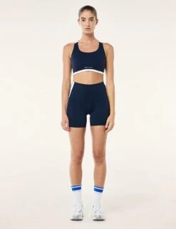 Highgate 5" Bike Short - Dark Navy/Optic White -The Sports Edit Store pe nation highgate 5in bike short navy white 252s087 6