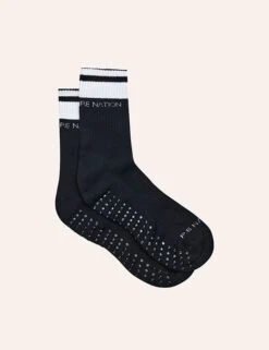 P.E Nation Homage Grip Crew Sock - Black