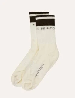 P.E Nation Homage Sock - Whisper White/Tarmac