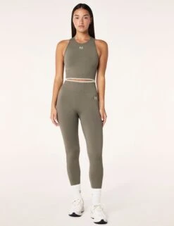 Restore Seamless Tank - Khaki 8 Restore Seamless Tank - Khaki -The Sports Edit Store pe nation restore seamless tank khaki 243w294 3