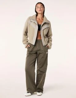 Shelter Sherpa Jacket - Oxford Tan -The Sports Edit Store pe nation shelter sherpa jacket oxford tan 251j095 2