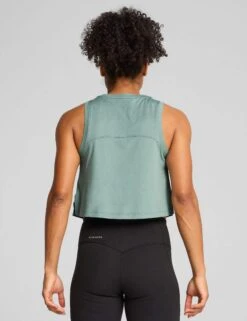 Puma Cloudspun Sleeveless Tank - Green Moon Heather -The Sports Edit Store puma cloudspun sleeveless tank green moon heather 52577230 2