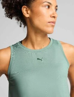 Puma Cloudspun Sleeveless Tank - Green Moon Heather -The Sports Edit Store puma cloudspun sleeveless tank green moon heather 52577230 3