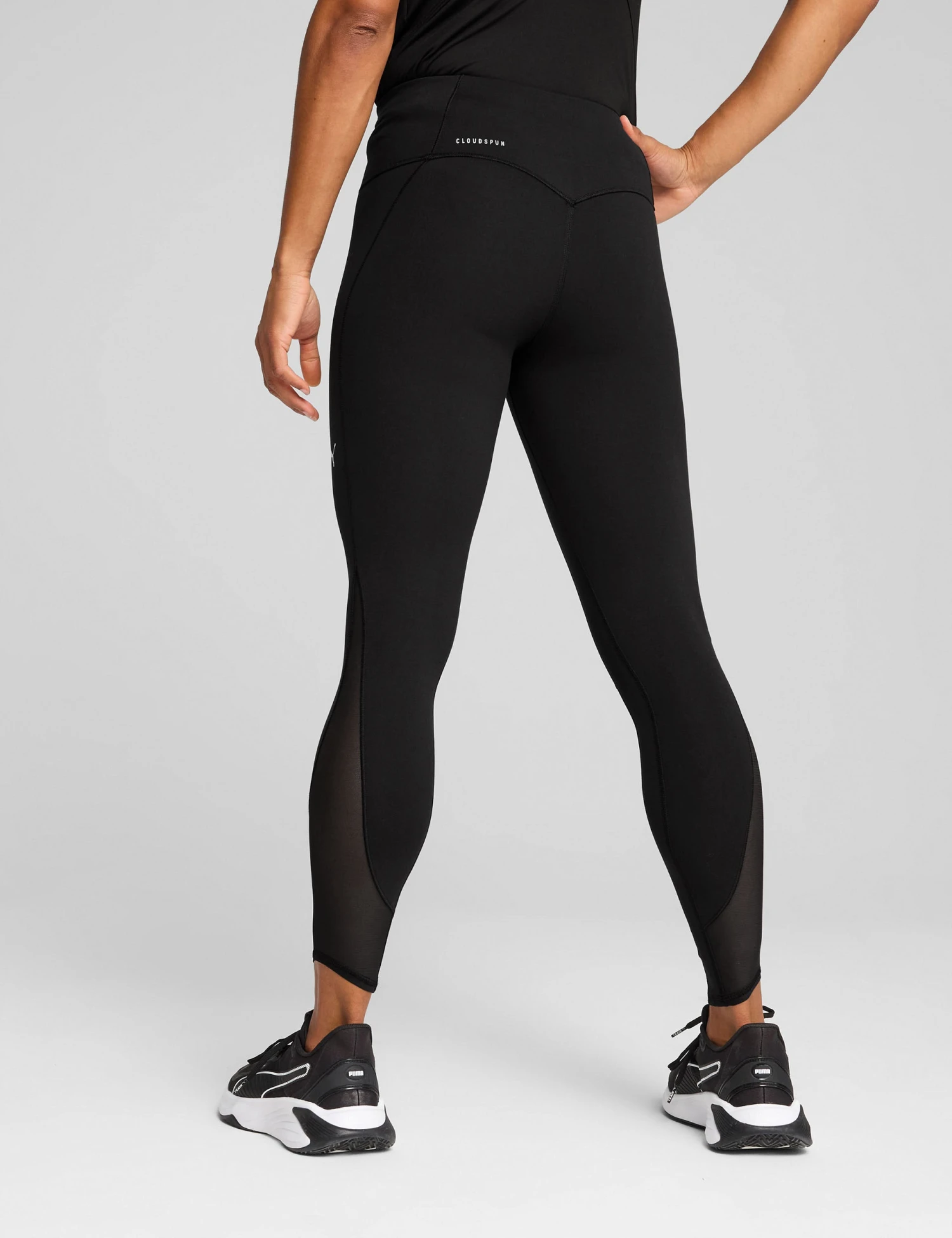 Puma Cloudspun Soft Mesh High Waisted 7/8 Tights - Black 4 Puma Cloudspun Soft Mesh High Waisted 7/8 Tights - Black - Image 2