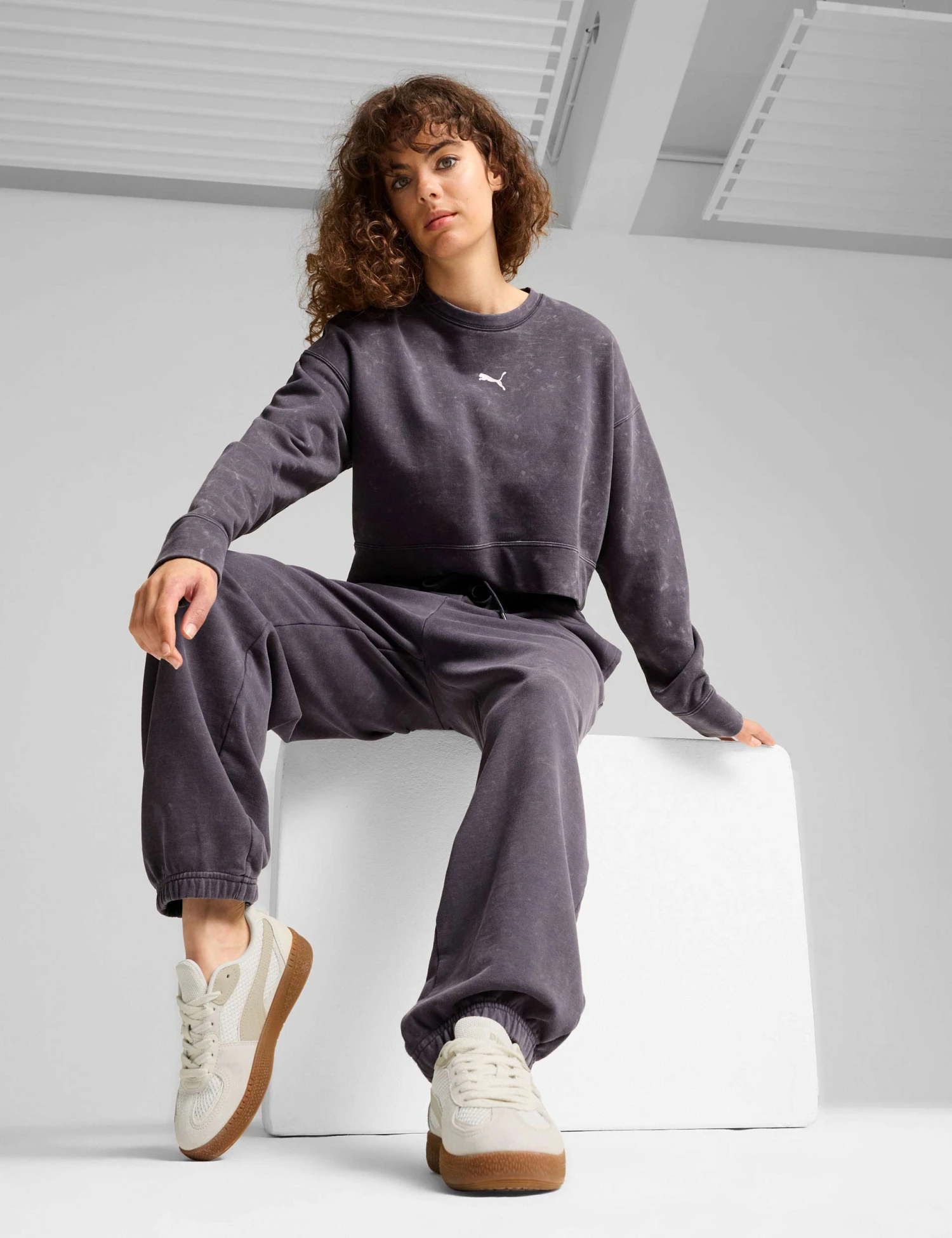 Puma DARE TO Relaxed Washed Crew - Galactic Grey 7 Puma DARE TO Relaxed Washed Crew - Galactic Grey - Image 5