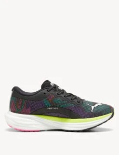 Puma Deviate NITRO 2 Running Shoes - Black/Lime Pow/Poison Pink