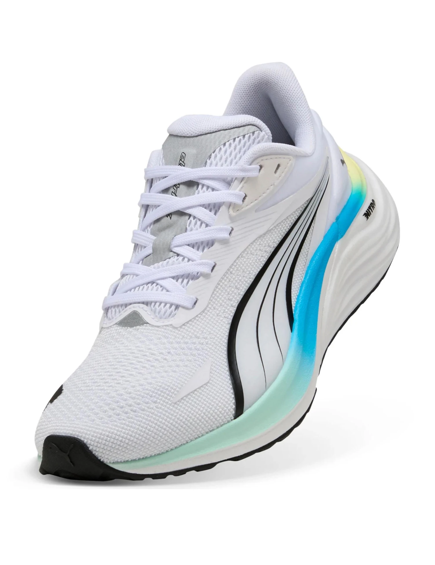 Puma Electrify NITRO 4 Running Shoes - White/Mint Melt/Speed Blue 5 Puma Electrify NITRO 4 Running Shoes - White/Mint Melt/Speed Blue - Image 3