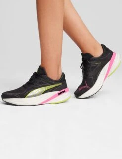 Puma Magnify NITRO 2 Running Shoes - Black/Lime Pow/Poison Pink -The Sports Edit Store puma magnify nitro 2 shoes black lime pink 380079 01 5