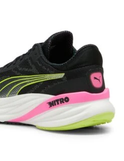 Puma Magnify NITRO 2 Running Shoes - Black/Lime Pow/Poison Pink -The Sports Edit Store puma magnify nitro 2 shoes black lime pink 380079 01 6