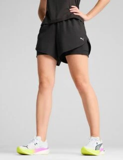 Puma Run Ultraweave 2-in-1 4" Shorts - Black