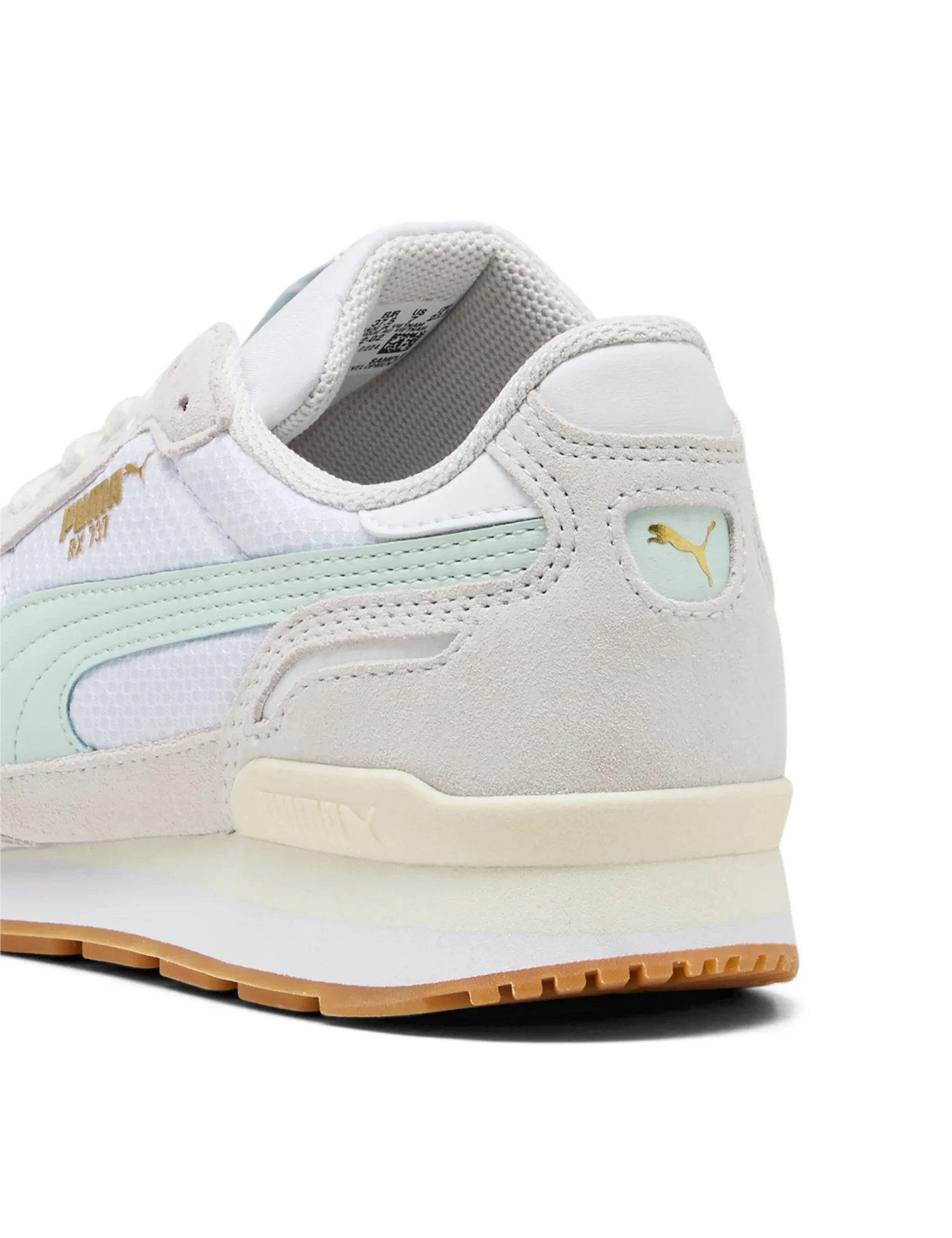 Puma RX 737 Mesh Sneakers - White/Gum 8 Puma RX 737 Mesh Sneakers - White/Gum - Image 6