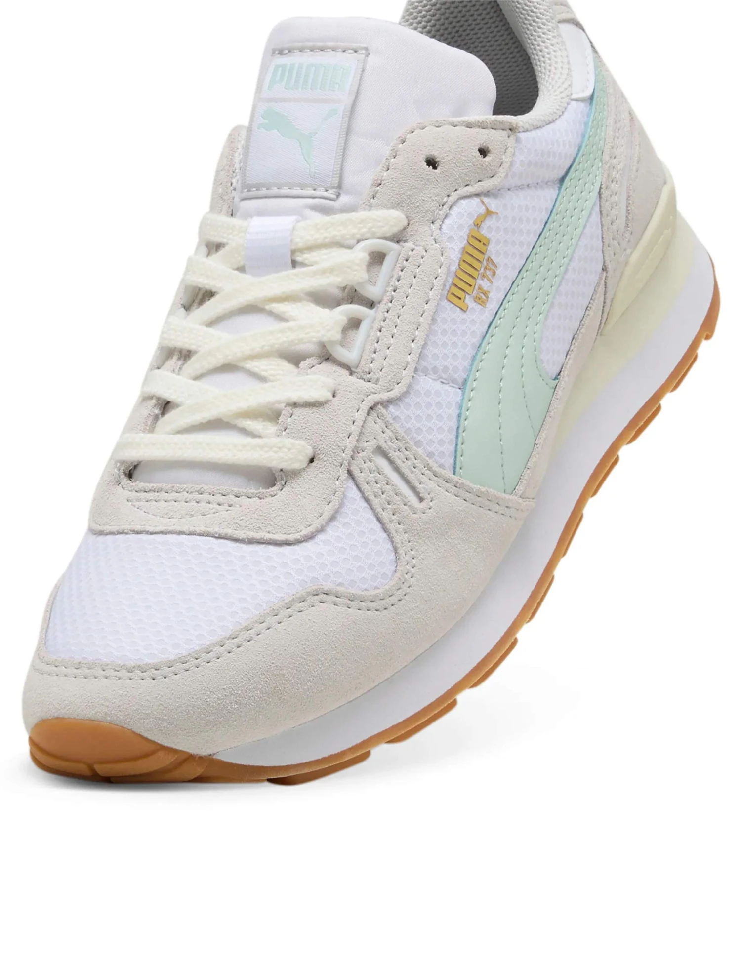 Puma RX 737 Mesh Sneakers - White/Gum 7 Puma RX 737 Mesh Sneakers - White/Gum - Image 5