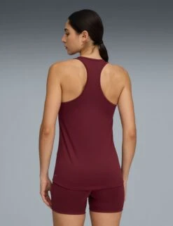 Puma TAD Essentials Racerback Tank - Ruby Shimmer -The Sports Edit Store puma tad essentials racerback tank ruby 52588796 2