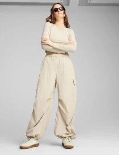 Puma Wardrobe Ess Longsleeve Baby Tee - Alpine Snow -The Sports Edit Store puma wardrobe ess longsleeve baby tee alpine snow 62976187 3