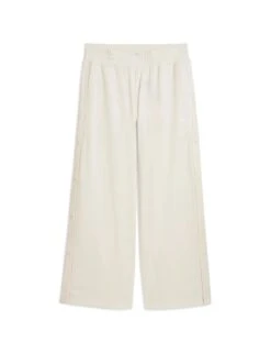 Puma Wardrobe Ess Low Rise Popper Pants - Alpine Snow -The Sports Edit Store puma wardrobe ess low rise popper pants alpine snow 62980487 6