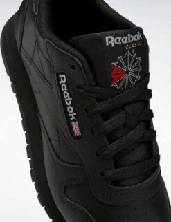 Reebok Classic Leather Shoes in Core Black & Pure Grey 5 13 Reebok Classic Leather Shoes in Core Black & Pure Grey 5 -The Sports Edit Store reebok classic leather shoes black grey 100008497 3