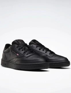 Reebok Club C 85 Shoes - Intense Black/Charcoal -The Sports Edit Store reebok club c 85 shoes black charcoal 100000153 4