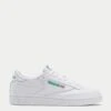 Reebok Club C 85 Shoes - Cloud White/Glen Green -The Sports Edit Store reebok club c 85 shoes white green 100033933 1
