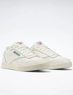 Reebok Court Advance Shoes in Chalk, Dark Green & Flash Red 12 Reebok Court Advance Shoes in Chalk, Dark Green & Flash Red -The Sports Edit Store reebok court advance shoes chalk green red 100010620 3