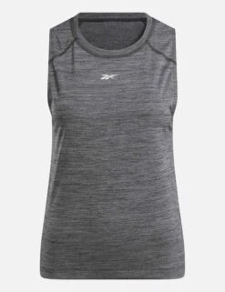 Reebok ID Train Tank Top - Black Melange -The Sports Edit Store reebok id train tank top black melange 100215073 4