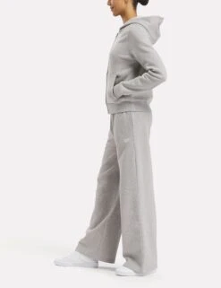 Reebok Identity Fleece Wide Leg Pants - Medium Grey Heather -The Sports Edit Store reebok identity fleece wide leg pants medium grey heather 100208505 3