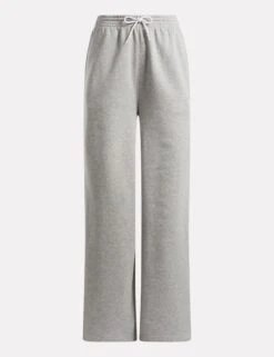 Reebok Identity Fleece Wide Leg Pants - Medium Grey Heather -The Sports Edit Store reebok identity fleece wide leg pants medium grey heather 100208505 4