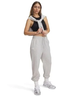 Under Armour Rival Terry Joggers - Mod Grey Light Heather/White -The Sports Edit Store s7.V5 1382735 011 FSF