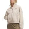 Under Armour Icon Fleece Oversized 1/2 Zip - City Khaki -The Sports Edit Store s7.V5 1386460 299 FC