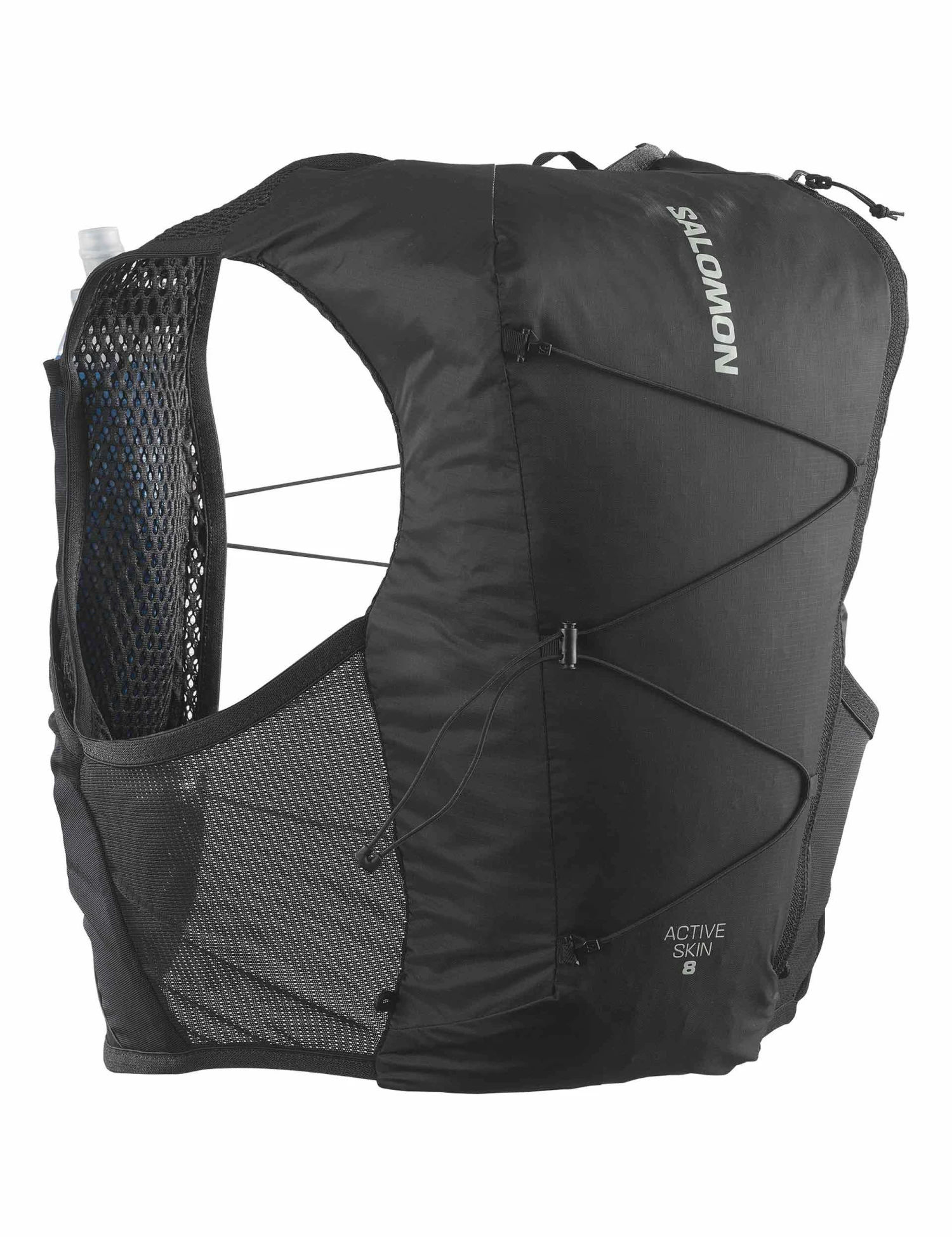 Salomon Active Skin 8 Set - Black/Metal Trail Running Hydration Vest 4 Salomon Active Skin 8 Set - Black/Metal Trail Running Hydration Vest - Image 2