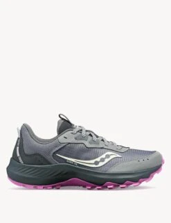 Saucony Aura TR Trail Running Shoes - Fossil/Grape