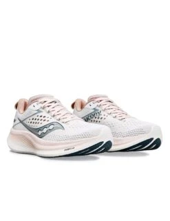Saucony Ride 17 Road Running Shoes - White/Lotus -The Sports Edit Store saucony ride 17 white lotus S10924 130 6