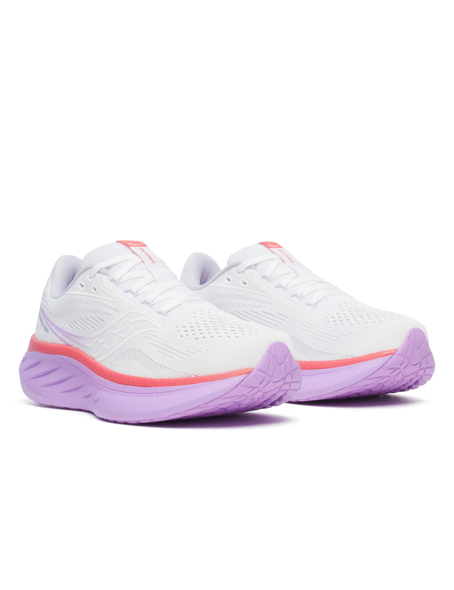 Saucony Ride 18 - White/Coral 4 Saucony Ride 18 - White/Coral - Image 2
