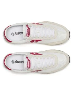 Saucony Trainer 80 - White/Red Retro Casual Shoes -The Sports Edit Store saucony trainer 80 white red s70884 10 3