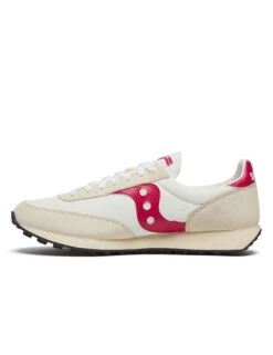 Saucony Trainer 80 - White/Red Retro Casual Shoes -The Sports Edit Store saucony trainer 80 white red s70884 10 5