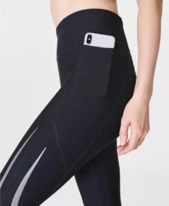 Sweaty Betty Zero Gravity 7/8 Illuminate Run Leggings - Black -The Sports Edit Store sb9103 black 78length 5