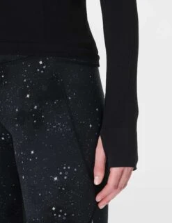 Sweaty Betty Athlete Seamless Workout Zip Up - Black -The Sports Edit Store sb9800 black 7