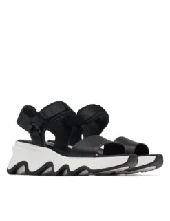 Sorel Kinetic Impact Y-Strap High Sandal - Black/Sea Salt -The Sports Edit Store sorel kinetic impact y strap high sandal black sea salt 2030461 010 2