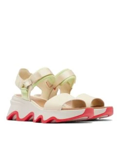 Sorel Kinetic Impact Y-Strap High Sandal - Honey White/Luminous Lime -The Sports Edit Store sorel kinetic impact y strap high sandal honey white luminous lime 2030461 292 2