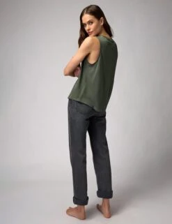 Spiritual Gangster Peace Jade Muscle Tank - Olive Green 9 Spiritual Gangster Peace Jade Muscle Tank - Olive Green -The Sports Edit Store spiritual gangster peace jade muscle tank olive green SP40411018 2