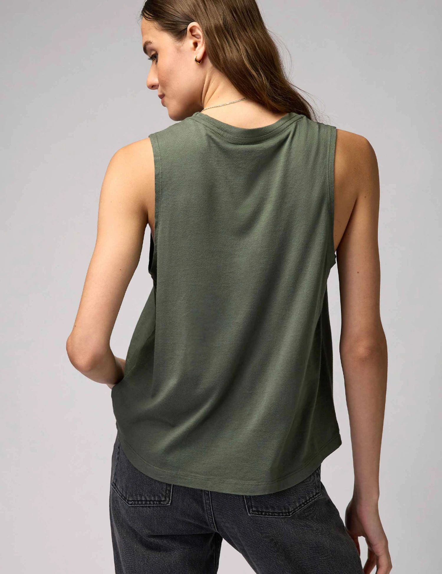 Spiritual Gangster Peace Jade Muscle Tank - Olive Green 4 Spiritual Gangster Peace Jade Muscle Tank - Olive Green - Image 2