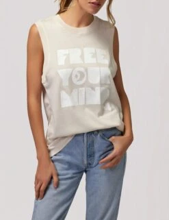 Spiritual Gangster Your Mind Irina Muscle Tank - White Sand -The Sports Edit Store spiritual gangster your mind irina muscle tank white sand HO30411027 3