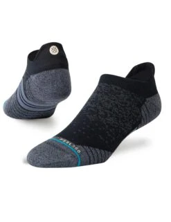 Stance Run Tab Performance Running Socks - Black