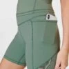 Sweaty Betty Power Aerial Mesh 6" Gym Short - Cool Forest Green -The Sports Edit Store sweaty betty aerial 6 workout short cool forest green sb9550 4