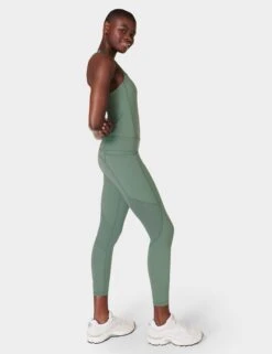 Sweaty Betty Power Aerial Mesh 7/8 Gym Leggings - Cool Forest Green -The Sports Edit Store sweaty betty aerial core 78 workout leggings cool forest green sb9549 2