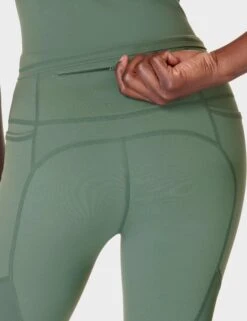 Sweaty Betty Power Aerial Mesh 7/8 Gym Leggings - Cool Forest Green -The Sports Edit Store sweaty betty aerial core 78 workout leggings cool forest green sb9549 5